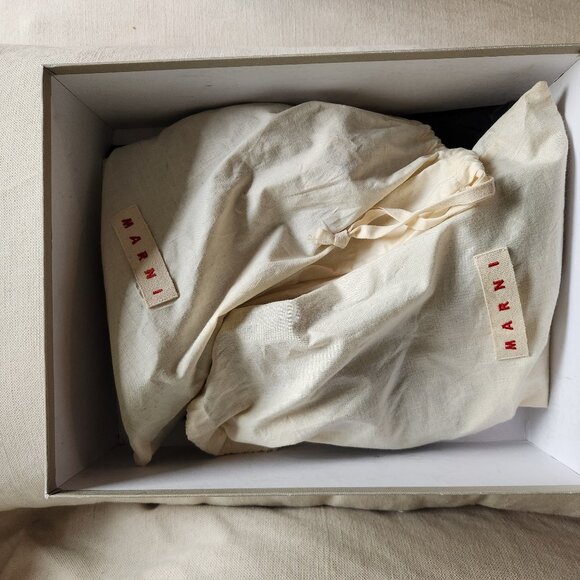 Sz10 Marni Dark Gray Felt Jeweled Ankle Strap Sandals - EUC (worn once) - Picture 14 of 16